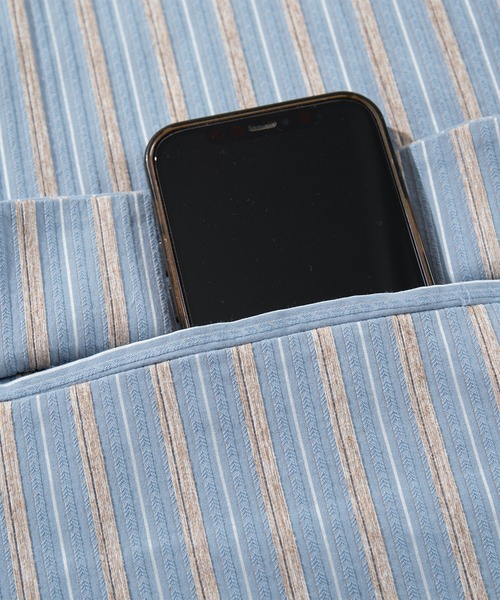 HOOK（フック）の「HOOK -original-　レトロ調ストライプ柄テーラードジャケット（テーラードジャケット・メンズ・ブラック/ライトブルー・MEDIUM/LARGE/X-LARGE）」の9枚目の写真