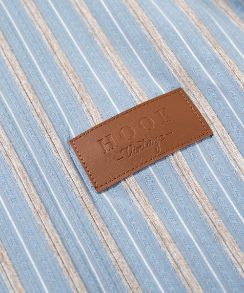 HOOK（フック）の「HOOK -original-　レトロ調ストライプ柄テーラードジャケット（テーラードジャケット・メンズ・ブラック/ライトブルー・MEDIUM/LARGE/X-LARGE）」の12枚目の写真