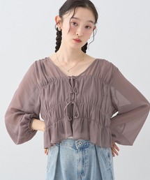 earth music&ecology | SET2点シアーシャーリングブラウス+インナー(シャツ/ブラウス)