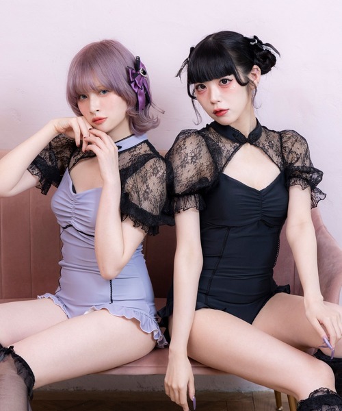 大人気♡完売品！！サイドレースアップワンピース水着　ディアマイラブ地雷水着 サイドレースアップワンピース水着 – レディースファッション