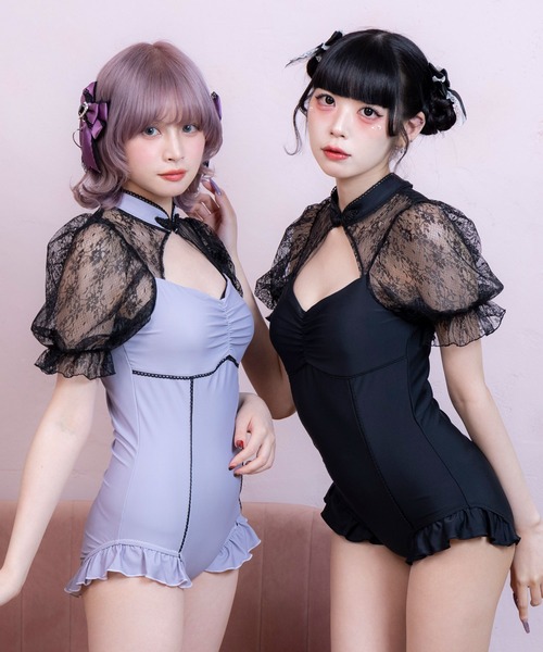 大人気♡完売品！！サイドレースアップワンピース水着　ディアマイラブ地雷水着 サイドレースアップワンピース水着 – レディースファッション