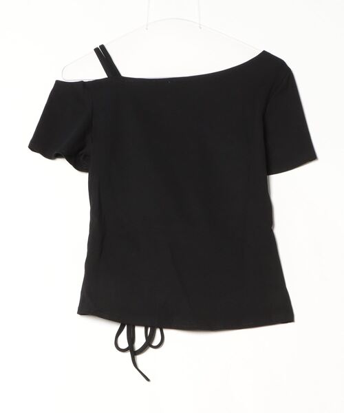 leune(ルネ)の「サイドシャーリングワンショルトップス(Tシャツ/カットソー・レディース・ラベンダー/イエロー/ブルー/ブラック・FREE)」の5枚目の写真