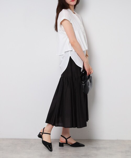 ESPERANZA（エスペランサ）の「エナメル×ツイードストラップパンプス（サンダル・レディース・ホワイト系3/ブラック系2・LL/L/M/S）」の20枚目の写真
