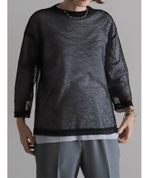 FIL DE FER | スラブメッシュ　ラウンドネックP/O(Tシャツ/カットソー)