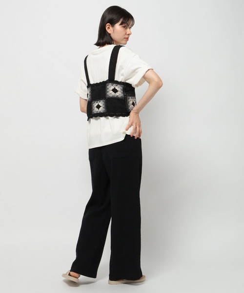 niko and...(ニコアンド)の「クロシェドッキングキャミソール(キャミソール・レディース・アイボリー/ブラック・FREE)」の4枚目の写真