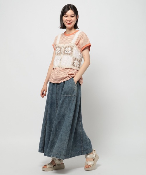 niko and...(ニコアンド)の「クロシェドッキングキャミソール(キャミソール・レディース・アイボリー/ブラック・FREE)」の6枚目の写真