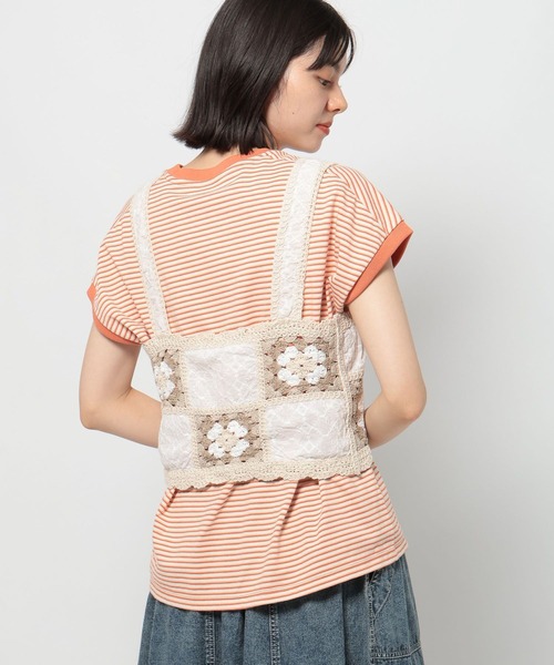 niko and...(ニコアンド)の「クロシェドッキングキャミソール(キャミソール・レディース・アイボリー/ブラック・FREE)」の8枚目の写真