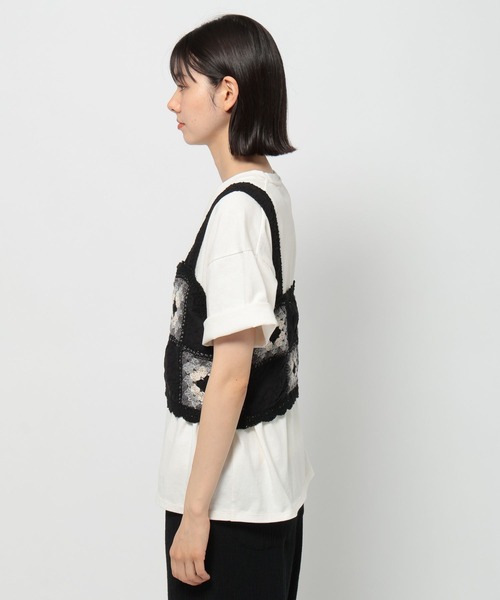 niko and...(ニコアンド)の「クロシェドッキングキャミソール(キャミソール・レディース・アイボリー/ブラック・FREE)」の10枚目の写真