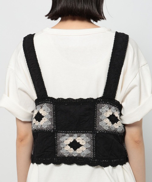 niko and...(ニコアンド)の「クロシェドッキングキャミソール(キャミソール・レディース・アイボリー/ブラック・FREE)」の13枚目の写真