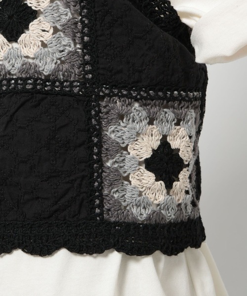 niko and...(ニコアンド)の「クロシェドッキングキャミソール(キャミソール・レディース・アイボリー/ブラック・FREE)」の15枚目の写真