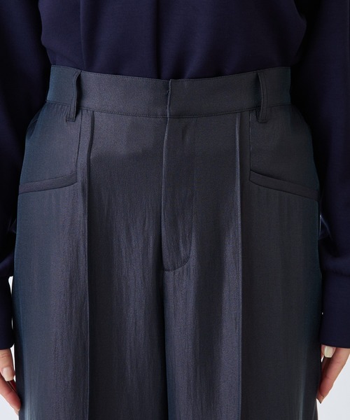COLLAGE GALLARDAGALANTE（コラージュガリャルダガランテ）の「【OT】サテンワイドパンツ（その他パンツ・レディース・スカイブルー/ネイビー・0/1）」の5枚目の写真