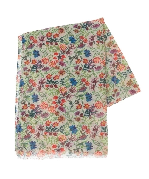 セール】フラワープリントプリーツストール（ストール/ショール