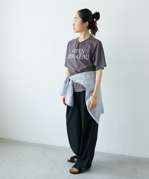 le.coeur blanc（ルクールブラン）の「《手洗い可能》RNストレッチセミワイドタックパンツ（その他パンツ・レディース・ブラック/モカ/ベージュ・38）」の5枚目の写真