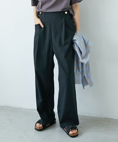 le.coeur blanc（ルクールブラン）の「《手洗い可能》RNストレッチセミワイドタックパンツ（その他パンツ・レディース・ブラック/モカ/ベージュ・38）」の7枚目の写真