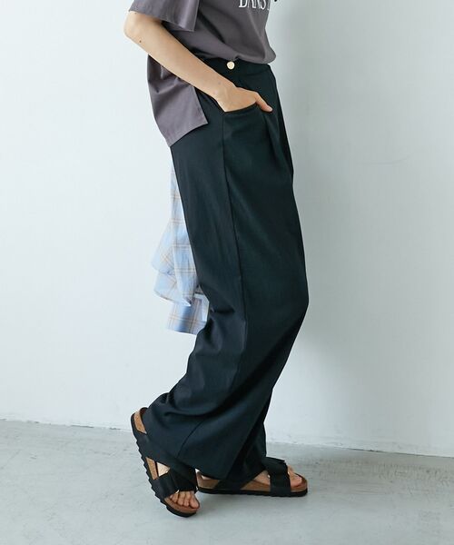 le.coeur blanc（ルクールブラン）の「《手洗い可能》RNストレッチセミワイドタックパンツ（その他パンツ・レディース・ブラック/モカ/ベージュ・38）」の10枚目の写真