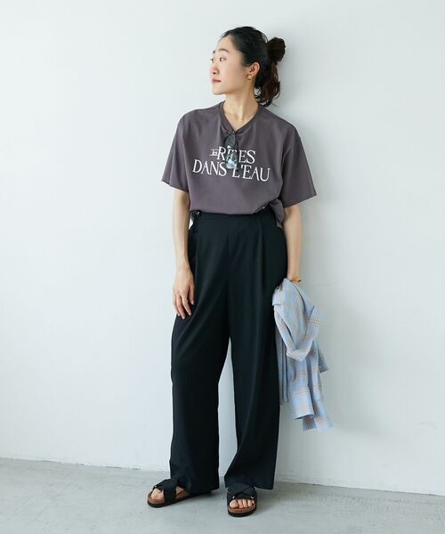 le.coeur blanc（ルクールブラン）の「《手洗い可能》RNストレッチセミワイドタックパンツ（その他パンツ・レディース・ブラック/モカ/ベージュ・38）」の12枚目の写真