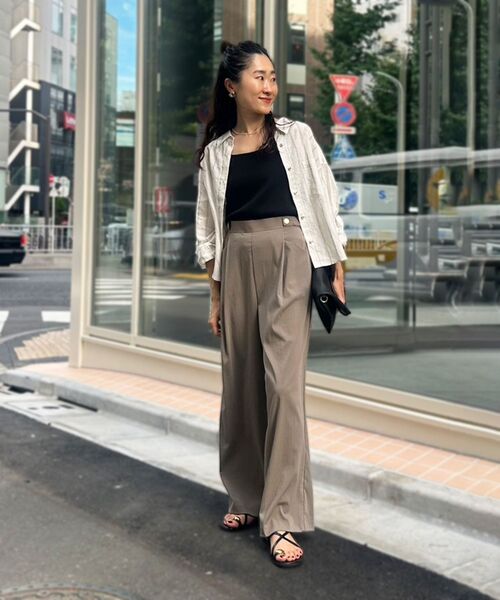 le.coeur blanc（ルクールブラン）の「《手洗い可能》RNストレッチセミワイドタックパンツ（その他パンツ・レディース・ブラック/モカ/ベージュ・38）」の15枚目の写真