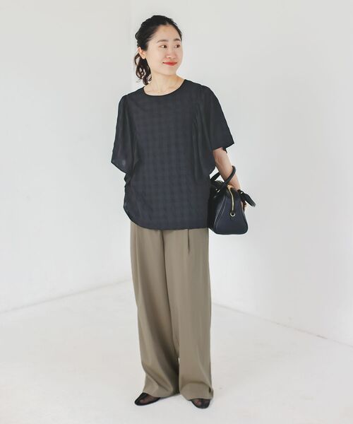 le.coeur blanc（ルクールブラン）の「《手洗い可能》RNストレッチセミワイドタックパンツ（その他パンツ・レディース・ブラック/モカ/ベージュ・38）」の21枚目の写真