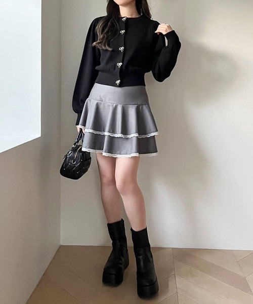 one after another NICE CLAUP（ワンアフターアナザーナイスクラップ）の「【WEB限定】リボンビジュー付きキルティングボストンバッグ（ショルダーバッグ・レディース・アイボリー/ブラック/サックスブルー/ピンクベージュ・FREE）」の20枚目の写真