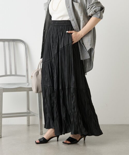 【a1335】Vivienne Westwood ギャザー アシメ スカート S Vivienne Westwood（ヴィヴィアンウエストウッド）の「ｳｰﾙｷﾞｬﾊﾞ