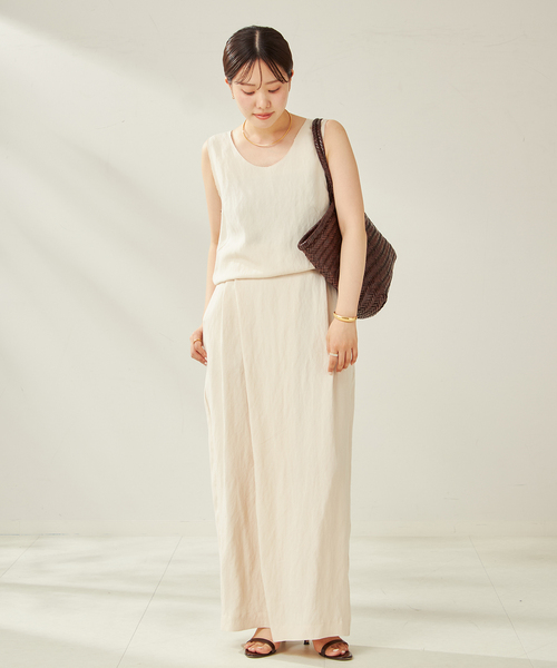 Plage - 洗える♡プラージュ＊lightシャツ　細コーデュロイ　オーバーサイズ　ナチュラル セール】natural tank ブラウス（シャツ/ブラウス）｜Plage