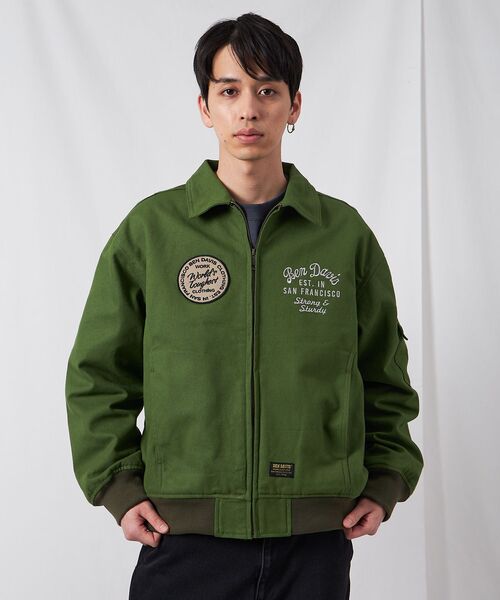 BEN DAVIS（ベンデイビス）の「【BEN DAVIS（ベンデイビス）】COTTON DUCK SOUVENIR JACKET / ジャケット ダック ジップ ワッペン 刺繍（ブルゾン・メンズ・ブラック/カーキ/ベージュ・MEDIUM/LARGE/X-LARGE）」の21枚目の写真