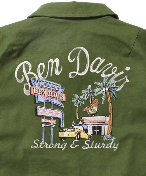 BEN DAVIS（ベンデイビス）の「【BEN DAVIS（ベンデイビス）】COTTON DUCK SOUVENIR JACKET / ジャケット ダック ジップ ワッペン 刺繍（ブルゾン・メンズ・ブラック/カーキ/ベージュ・MEDIUM/LARGE/X-LARGE）」の14枚目の写真