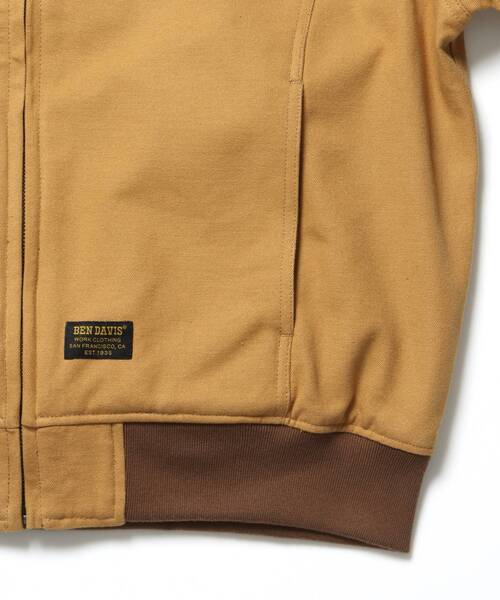BEN DAVIS（ベンデイビス）の「【BEN DAVIS（ベンデイビス）】COTTON DUCK SOUVENIR JACKET / ジャケット ダック ジップ ワッペン 刺繍（ブルゾン・メンズ・ブラック/カーキ/ベージュ・MEDIUM/LARGE/X-LARGE）」の6枚目の写真