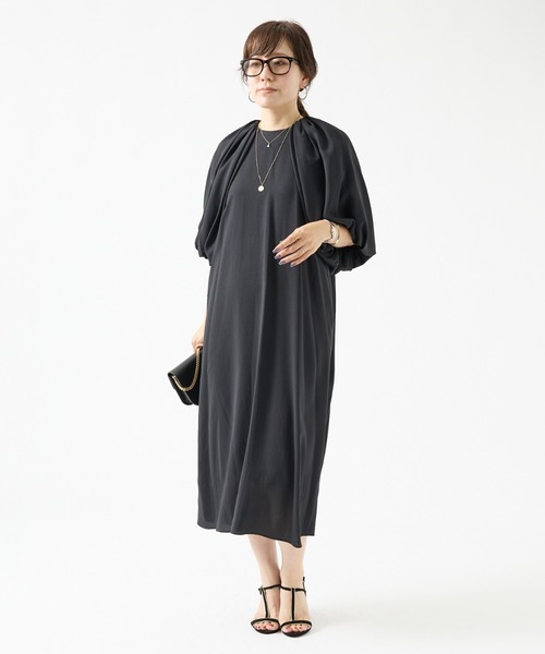 DESIGNWORKS(デザインワークス)の「バルーンスリーブワンピース(ワンピース・レディース・イエロー/ブラック・38)」の19枚目の写真