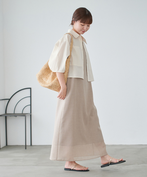 【週末限定値下げ】IENA リネンミックスクロップドシャツ ナチュラル リネンミックスクロップドシャツ（シャツ/ブラウス）｜IENA