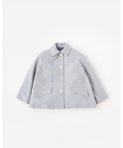 Traditional Weatherwear(トラディショナルウェザーウェア)の「LINTON SHORT(ステンカラーコート・レディース・ブラック/ネイビー/ライトグレー・32/34)」の2枚目の写真