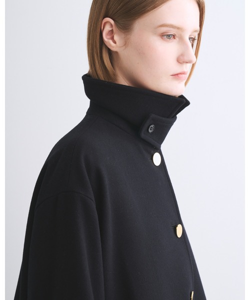 Traditional Weatherwear(トラディショナルウェザーウェア)の「LINTON SHORT(ステンカラーコート・レディース・ブラック/ネイビー/ライトグレー・32/34)」の10枚目の写真