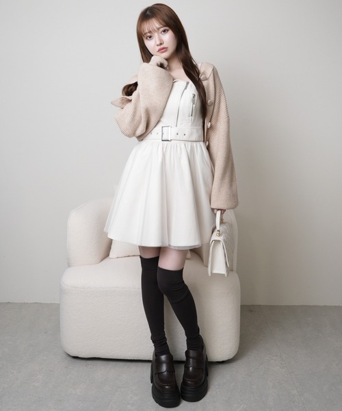 チュールフレアジャンスカワンピース（ワンピース）｜LIPSERVICE