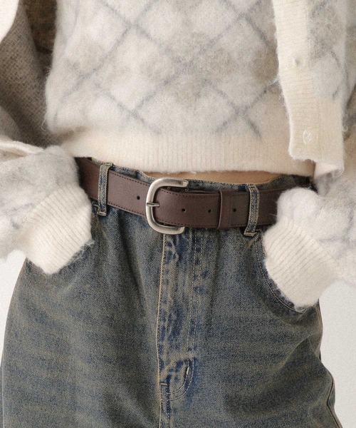 Heather（ヘザー）の「バックル太ベルト　578469（ベルト・レディース・ブラック/ベージュ/ブラウン・ONE SIZE）」の2枚目の写真