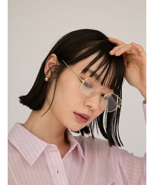 emmi（エミ）の「メタルフレームメガネ（メガネ・レディース・ゴールド・F）」の12枚目の写真