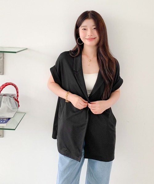 セール】メッシュフレンチスリーブジャケット（テーラードジャケット