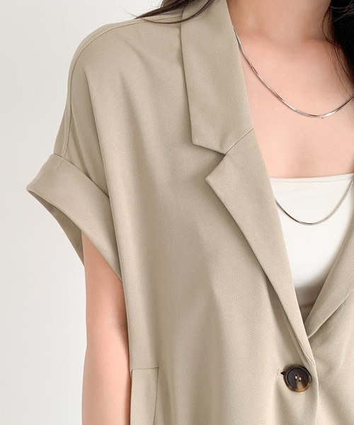 セール】メッシュフレンチスリーブジャケット（テーラードジャケット