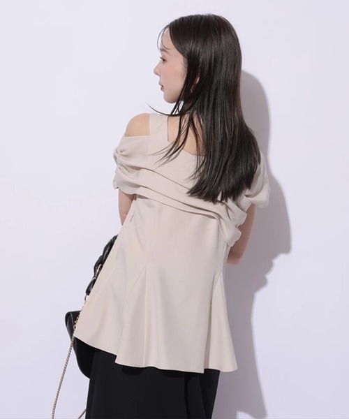 Mystrada（マイストラーダ）の「ツイストペプラムブラウス（シャツ/ブラウス・レディース・ライトパープル/ダークブラウン/モカ/ベージュ系その他・36/38）」の17枚目の写真