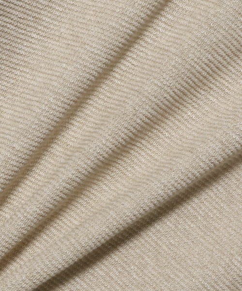 ESTNATION（エストネーション）の「ESTNATION / リネンコットン ニットポロシャツ（ポロシャツ・メンズ・ベージュ/チャコールグレー/グリーン・MEDIUM/LARGE）」の6枚目の写真