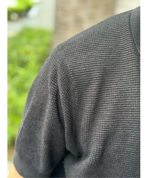 ESTNATION（エストネーション）の「ESTNATION / リネンコットン ニットポロシャツ（ポロシャツ・メンズ・ベージュ/チャコールグレー/グリーン・MEDIUM/LARGE）」の15枚目の写真