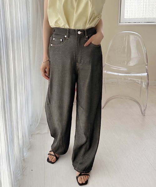 ONEP STAR（ワンピスター）の「ストレートデニムパンツ（デニムパンツ・レディース・ブラック/グレー/ブラック系その他/ネイビー・MEDIUM/LARGE）」の7枚目の写真