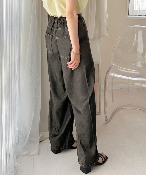 ONEP STAR（ワンピスター）の「ストレートデニムパンツ（デニムパンツ・レディース・ブラック/グレー/ブラック系その他/ネイビー・MEDIUM/LARGE）」の8枚目の写真