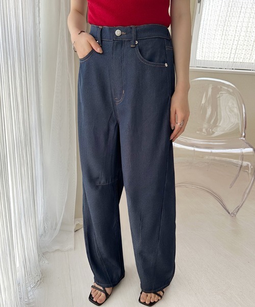 ONEP STAR（ワンピスター）の「ストレートデニムパンツ（デニムパンツ・レディース・ブラック/グレー/ブラック系その他/ネイビー・MEDIUM/LARGE）」の10枚目の写真