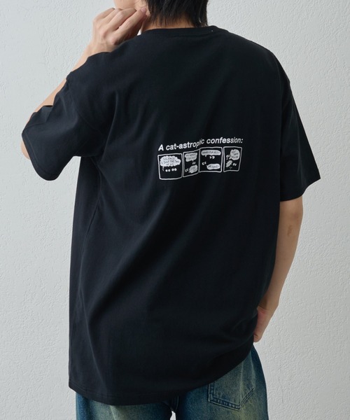 COLONY 2139(コロニートゥーワンスリーナイン)の「コミックプリントTEE(Tシャツ/カットソー・メンズ・グレー/ブラック/ホワイト・MEDIUM/LARGE)」の3枚目の写真