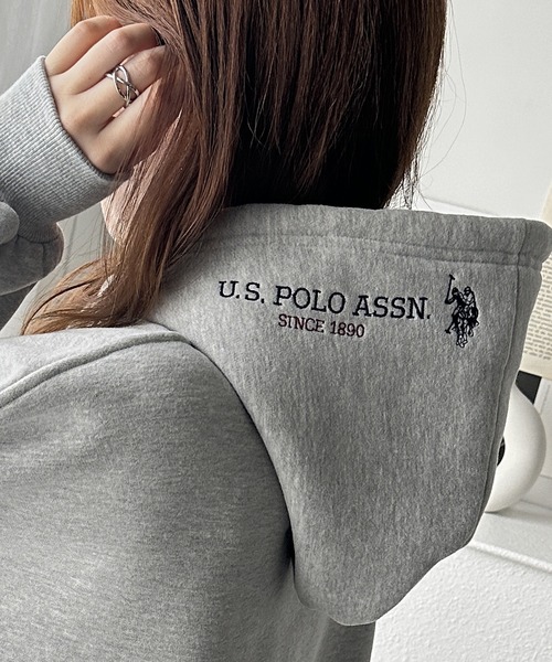 セール】GeeRA別注【U.S. POLO ASSN.】フード刺繍裏起毛パーカー