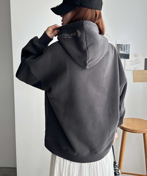 セール】GeeRA別注【U.S. POLO ASSN.】フード刺繍裏起毛パーカー