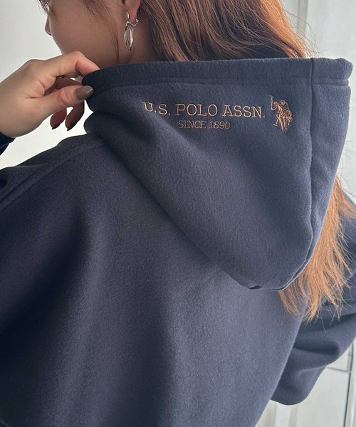 セール】GeeRA別注【U.S. POLO ASSN.】フード刺繍裏起毛パーカー