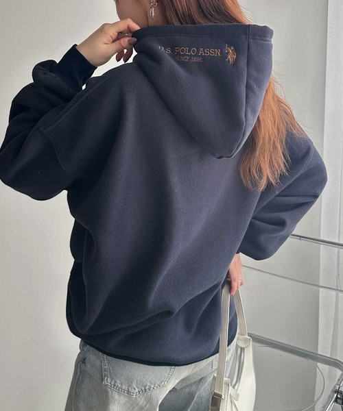 セール】GeeRA別注【U.S. POLO ASSN.】フード刺繍裏起毛パーカー