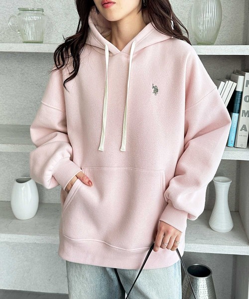 セール】GeeRA別注【U.S. POLO ASSN.】フード刺繍裏起毛パーカー