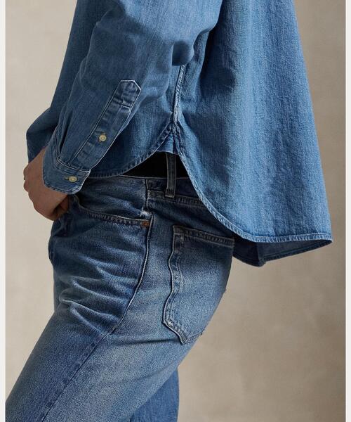 クロップド ボクシー デニム シャツ（シャツ/ブラウス）｜POLO RALPH